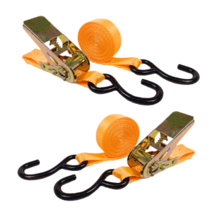 2 Kit Moto Cinta com Catraca 800kg Gancho S - Laranja
