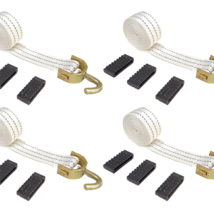 Kit 4 Cinta Cegonheiro 3 Toneladas Com Gancho Giratório + 12 Canoplas - Branca