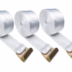Kit 3 Cintas de Amarração 10 Toneladas x 9m Gancho Patola - Branca
